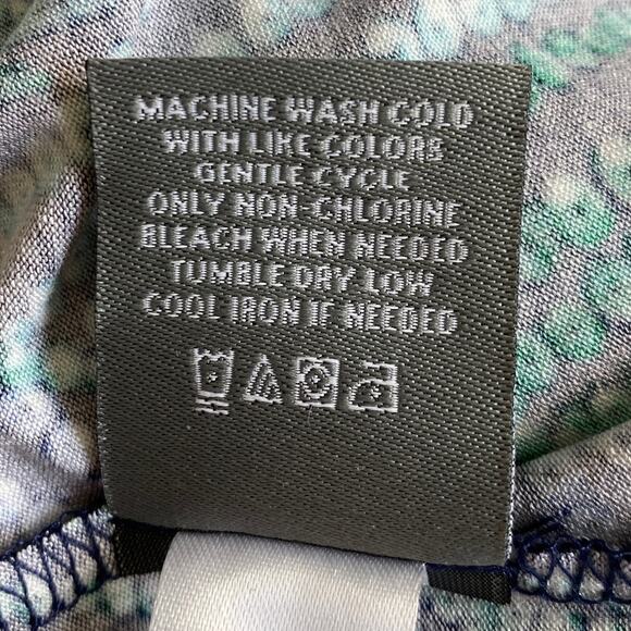 Berkley Jensen Women Braided Halter Maxi Dress M Blue Tropical Palm Stretch NWT‎ - Picture 10 of 10